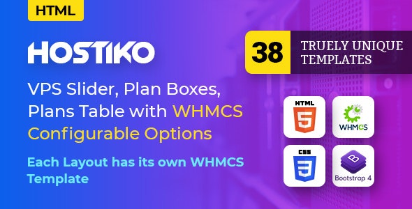 Hostiko – Hosting HTML & WHMCS Template With Isometric Design (8 February 2020)