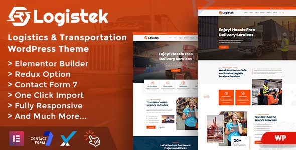 Logistek v1.0 – Logistics & Transportation WordPress Theme