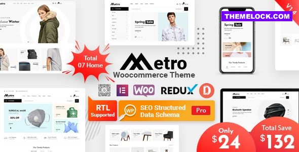 Metro v1.8.4 – Minimal WooCommerce WordPress Theme