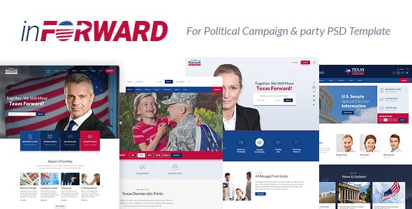 inForward v1.0 – Political Campaign, Party, Nonprofit PSD Template