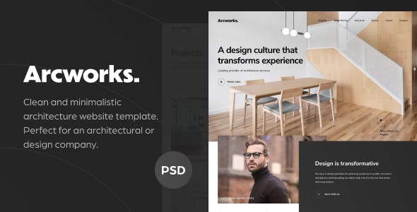 Arcworks v1.0 – Architecture Firm PSD Template