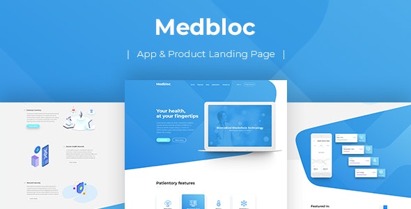 Medbloc – PSD Landing Page