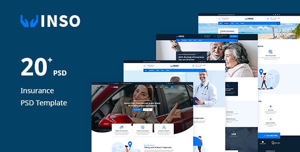 Vinso – Insurance PSD Template