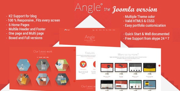 Angle v2.0 – Responsive MultiPurpose Joomla Theme