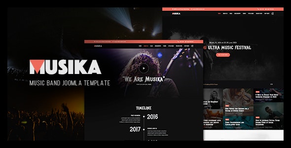 Musika v2.0.0 – Music Festival & Band Joomla Template